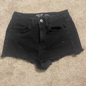 High rise jean shorts